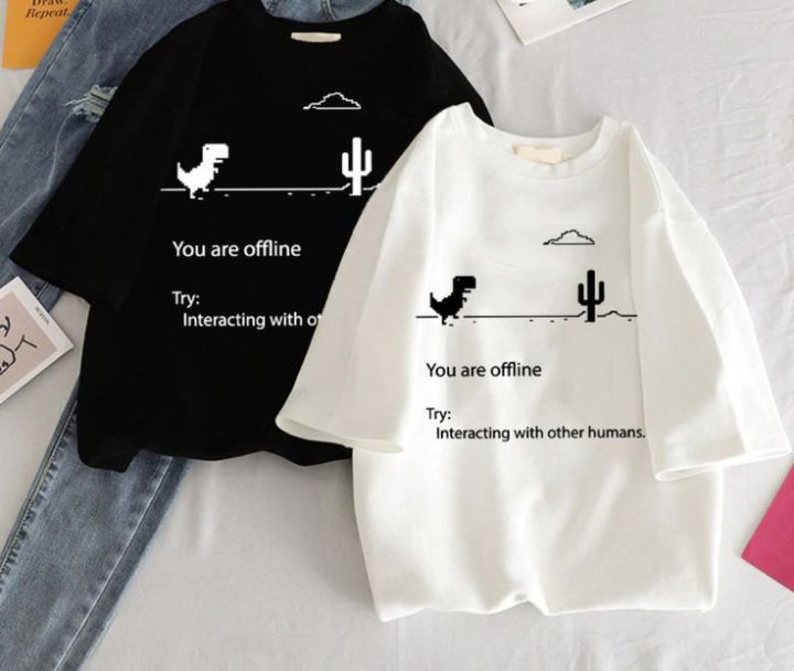 You%20Are%20Offline%20Summer%20Printed%20Half%20Sleeves%20O%20Neck%20T%20Shirt%20For%20Women%20-%20Image%204