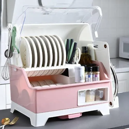 Multipurpose%20Plate%20Rack%20Drying%20Rack%20With%20Cover%20and%20Storage%20Organizer%20-%20Image%202