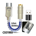 CX31993 HiFi DAC Type C to 3.5mm Headphone Amplifier IEM AMP Mobile Phone Adapter with USB Adapter Metal. 