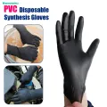 5Pair Black Kitchen Disposable Gloves Waterproof Thickened PVC Protective Gloves Kitchen Laboratory Cleaning Gloves. 