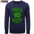 REM new brand men's sweatshirts cool Poker Hoodies Hipster Hip Hop long sleeve men's plus size Hoodies, sweatshirts. 