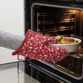 Ikea Oven Glove Red Pattern. 
