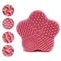 Purple-Makeup Brush Cleaning Pad Wet and Dry Use Brush Washing Mat Silicone Mat for Brush Cleaning Remove Cosmetics Makeup Pigment. 