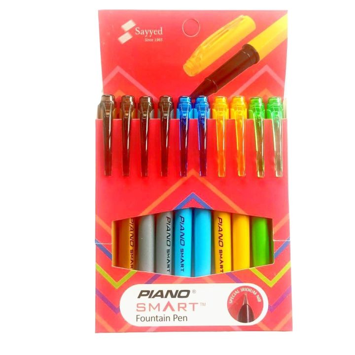 PIANO%20Smart%20Fountain%20Ink%20Pen%20Vibrant%20Body%20Colors%20ideal%20for%20girls%20and%20boys%20%E2%80%93%20Pack%20of%2010%20Pcs%20-%20Image%202