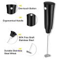 Electric Milk Frother, Handheld Foam Maker, Coffee Mixer with Stainless Steel Whisk, Hand Foamer Blender. 