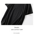 Black T Shirts for Men Plain Jersey Cotton Short Sleeves Tee Shirts for Daily Use Round Neck Shirt Casual Use. 