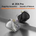 KZ ZEX PRO Wired Earphone Electrostatic Hybird Technology Wired Headphone Noice Cancelling 3.5mm Plug Without/with Mic. 