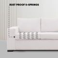 JC Buckman Chill Zone Plus Three Seater Sofa & Chaise Seat with Storage Acacia Wood Finest Imported Fabric European Design Grand Sized with 2 Years Warranty. 