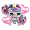 LOL Surprise Foil Balloon Set - 18 Inch - Lol Surprise Themed Party - Pink - Girls - Pack Of 5 Foil Balloons. 