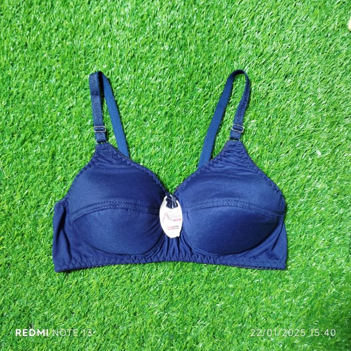 Soft Light Cotton Padded Bra Braziers For Ladies Soft Light Padded Full Coverage Foam Bra Blouse Undergarments For Women Girls in Multicolor - Size 32B to 42B