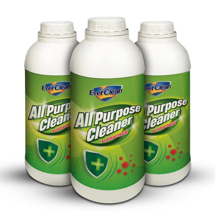 Ever Clean All Purpose Cleaner - Kitchen Cleaner - Bathroom Cleaner - Tough Stain Remover - 100% Germs Remover - Tiles Cleaner - Kitchen Cleaner - Floor Cleaner 1000ml (Pack of 3)