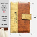 48K Leather Cover Notebook Diary 240 Pages – 18cm x 10cm. 