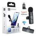 Wireless Microphone – K8 Wireless Microphone – Clip-on Lavalier Mic with Type-C & Lightning Receiver – Noise Reduction, Clear Sound & Long Battery Backup – Plug & Play Mic for Android, YouTube, TikTok, Vlogging, Interviews & Live Streaming. 