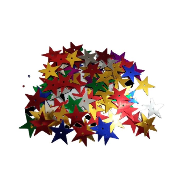 Small Stars for Art and Craft Colorful Metallic Card Material 90 Pcs 2cm Size Decoration