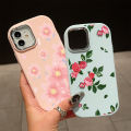 AMORVOR for Samsung A04 Mobile Cover Vintage Style Flowers Pattern Luxury Plating Back Cover Metal Lens Soft Silicone Phone Case. 
