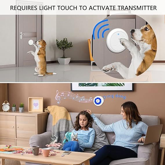 Dog%20Doorbell%20for%20Toilet%20Training,%20IP65%20Waterproof%20Wireless%20Dog%20Bell,%202%20Transmitters%20&%201%20Receiver,%20LED%20Flash,%2020%20Melodies,%205%20Volume%20Levels,%20950ft%20Range%20(White,%201%20Receiver,%202%20Touch%20Buttons)%20-%20Image%206
