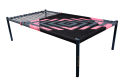 Fixed Iron Bed - Grey & Blue(Iron Charpai). 