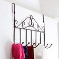 Metal Over the Metal Door Hanger Bathroom Bedroom 7 Hooks Rack Organizer. 