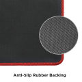 RGB Gaming Mouse With Mousepad - 7 Light Breathing Colours In Mouse & Red Medium Size Mouse Pad All Sides Stitched - USB Wired Gaming Mouse For PC & Laptop - No Side Button - Black & White. 