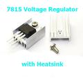 LM7815 L7815 LM7815CV Linear Voltage Regulator 15V IC with Heatsink. 