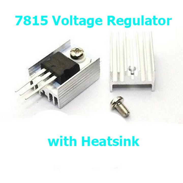 LM7815 L7815 LM7815CV Linear Voltage Regulator 15V IC with Heatsink