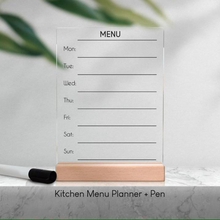 Kitchen Menu Planner, Weekly Menu Stand