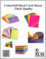 Colourfull Hard Card Sheets Chart Paper 200gm 20''x26'' (Pack of 15 Sheets). 