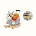 Plush Horse 2 in 1 Rocker with Wheels & Handle. 