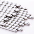 Metal Chopsticks Premium Quality, Set of 10 Reusable 304 Stainless Steel Chopsticks Set, Non-slip Dishwasher Safe Lightweight Reusable Chop Sticks Japanese Korean Food Sticks. 