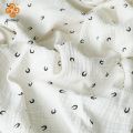 135X50cm Crescent Crepe Double-Layer 100% Cotton Fabric, Making Soft Baby Clothes DIY Clothing Fabric. 