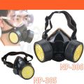 Epoxy Resin Mask Respirator Industrial Safety Gas Mask for Epoxy Resin Art Workers Safety Chemical Anti-Dust Anti-Allergy Mask for paint workers painting mask double Filter. 