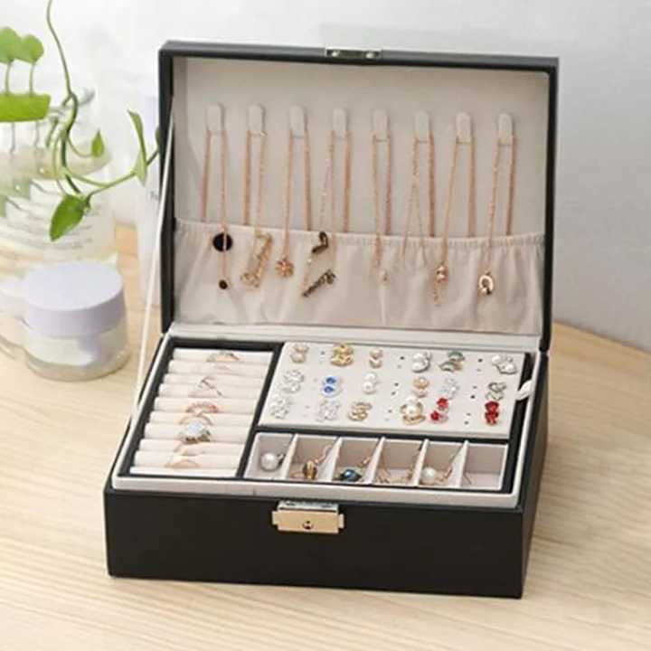 Leather Jewelry Box Travel Jewelry Organizer Multifunction