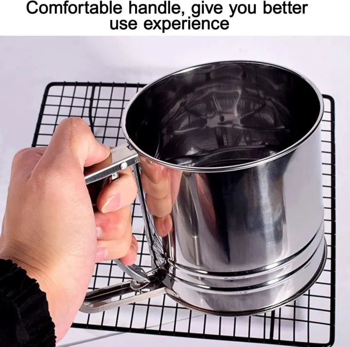 Stainless%20Steel%20Flour%20Sieve,%203%20Cup%20Rotating%20Crank%20Pastry%20Sieve%20Flour%20Kitchen%20Craft%20Stainless%20Steel%20for%20Home%20Bakeries%20Pastries%20Flour%20Ice%20Sugar%20-%20Image%203