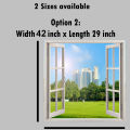 3D Window View Wall Sticker, Vinyl Decal, Wallpaper for Home Living Room Decor And Office Decor. 