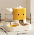 Pet Automatic Food & Water Dispenser - For Long Term Supply for Cats & Dogs. 