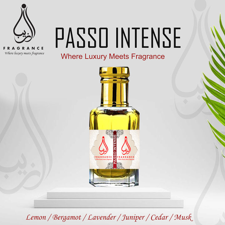 Al Zaib Fragrance Passo Intense impression Attar for Men Long Lasting Perfume Fragrance Oil Original Fragrance