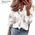 Elegant Top Pure Colors Beautiful Flower Print Women Shirt. 