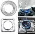 Pack of 10 - Aluminum Foil Round Gas Stove Burner Covers, Disposable Bib Liners Stove Covers for Kitchen Gas Range Top, Aluminum Foil Plate Gas Hob Protector Burner Cover Stovetop Protector. 