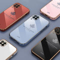 For Samsung Galaxy A12 Cover + Wrist Strap Fashion Shiny Maple leaf Plating Square Bumper Phone Case Soft TPU Silicone Shockproof Protective Back Cover. 