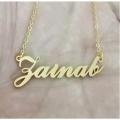 ZAINAB NAME NECKLACE PENDANT LOCKET ; STAINLESS STEEL. 