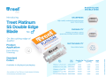 Treet Platinum Super Card 100 Double Edge Stainless Steel Blades. 