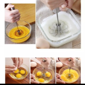 Kitchen Egg Whisk Manual Beater Mixer Hand Stainless Steel Rotary Blender - Miracle Push Whisk Mixer. 