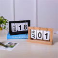 Wooden Flip Page Calendar Desk Calendar Home Study Offices Dormitory Decorations Ornaments Photo Props Creative Gift. 