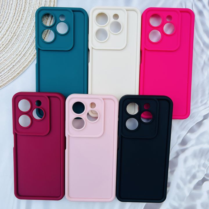 Luxury Solid Color Angel Eyes Case for Infinix Hot 40 X6836 / Hot 40 Pro X6837 / Tecno Spark 20 Pro KJ6
