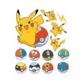 Anime Pokemon Figure Pikachu PVC Wall Stickers Decoration Wallpaper for Kids Room Kindergarten Living Room DIY Birthday Gifts. 