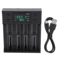 LiitoKala Lii-S4 DC 5V2A Smart Battery Charger Four Slot with Power Display. 