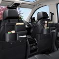 Car Backseat Organizer, Hanging PU Leather Car Seat Storage Box, Tissue Box and Cup Holder. 