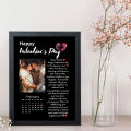 Customize Frame, Photo Frame + Calendar + Lines Customize frame with picture Wall frame Table frame Size 8X12 Gift Idea Best For Gift Birthday Gift Wedding Gift. 