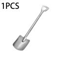 1/4Pcs Stainless Steel Spade Spoon Creative Retro Dessert Watermelon Spoon Tip And Square Shovel Ice Cream Tip Spoon. 