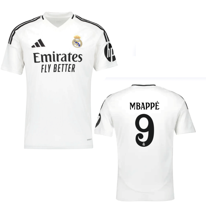 Real Madrid Kylian Mbappe #9 Home jersey 2024 2025 T shirt